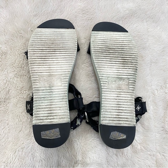 Sam Edelman Ashie Anthropologie Floral Scarf Black Boho Sandals Size 9.5 - Picture 12 of 16